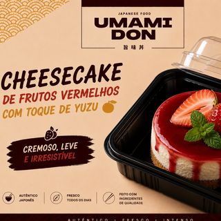 Cheesecake de yuzu e framboesa