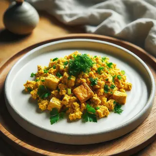 Tofu Mexido com pão massa mãe 