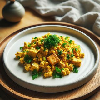 Tofu Mexido com pão massa mãe