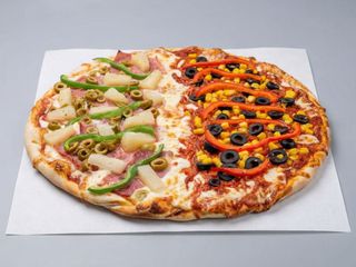 Pizza Sabores de Tortuga Duas Metades Grande