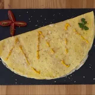 Crepioca queijo, banana e canela
