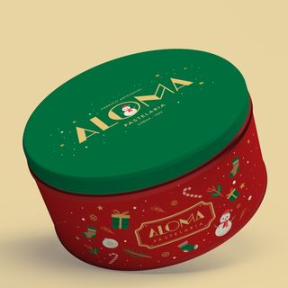 Lata Bolo-Rei Vermelha