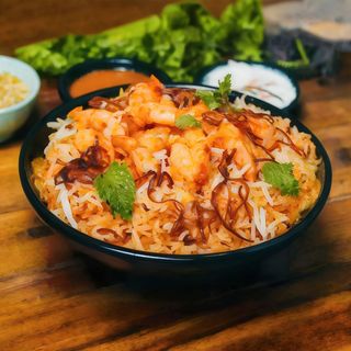 Prawn biryani