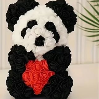 Urso de Rosas PANDA CORAÇÃO