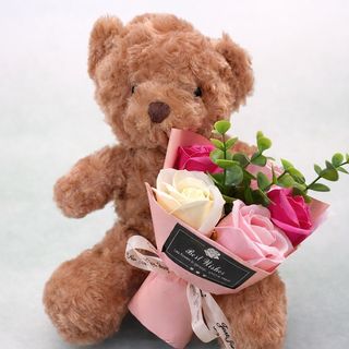 Urso de Peluche com Bouquet