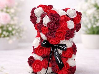 Urso de Rosas BRANCO;VERMELHO;BOURDEAUX