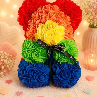 Urso de Rosas Arco-Iris