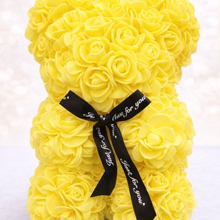 Urso de Rosas Amarelo