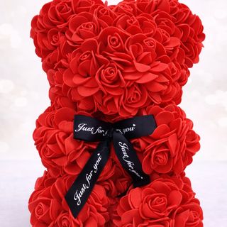 Urso de Rosas Vermelho