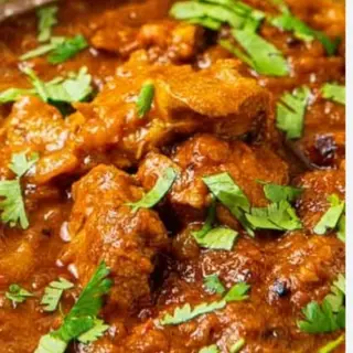 Menu Chicken Tikka Masala e Ice Tea
