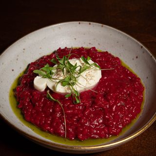 Rissoto de Beterraba com Burrata