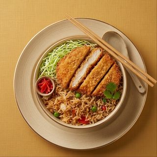 Arroz Chao Chao Com Frango Panado