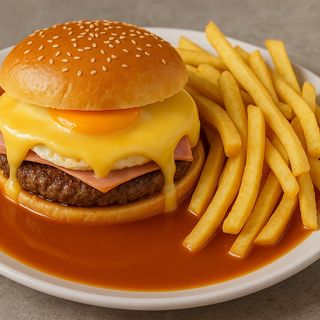 Hambúrguer Especial no Prato