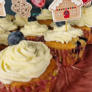 Cupcake de frutos vermelhos