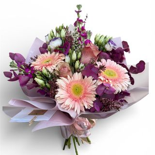 Ramo Campestre Tons Rosa e Roxo