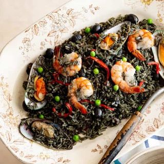 Arroz Nero de Marisco + Sopa + Sobremesa