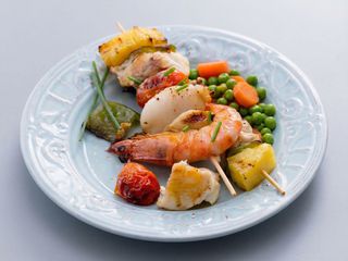 Espetada de Chocos e Gambas