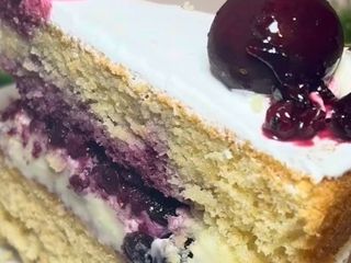 Super fatia frutas vermelhas com cream cheese