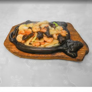 Gambas na chapa quente