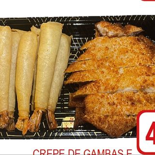 41. crepe de gambas e panado de frango 