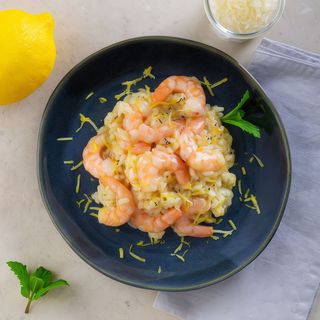 Risotto de Camarão, Courgete e Limão