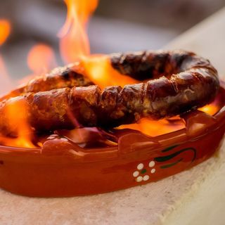 Chouriço Assado com Broa