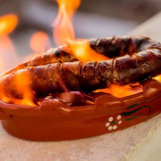 Chouriço Assado com Broa