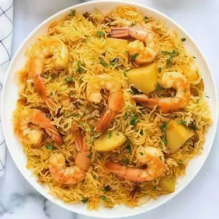 Camarão Biryani