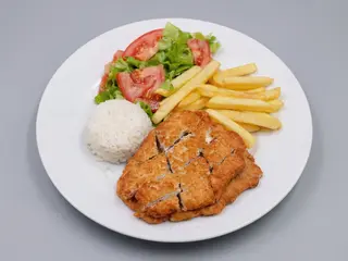 Arroz com Frango Panado
