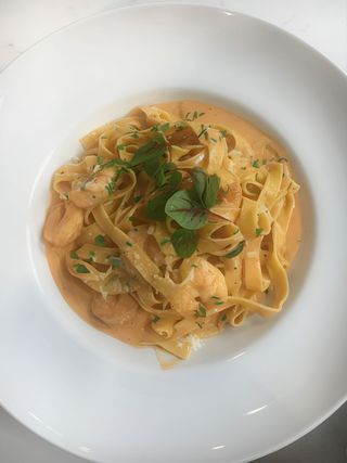 Tagliatelle Con Pomodori Secchi e Gambero