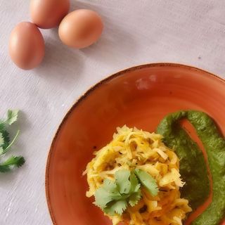 Bacalhau à Brás à Origem (s/ fritos) c/ Esparregado natural (a partir das 12h00)