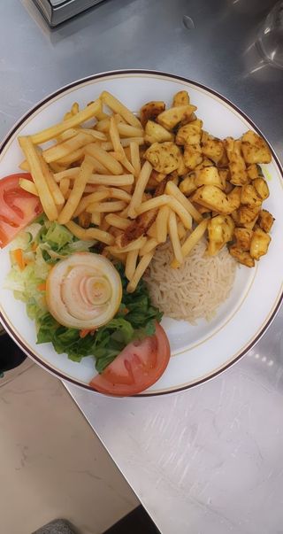 Kebab Frango com Caril