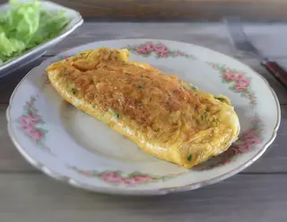 Menu Omelete Camarão