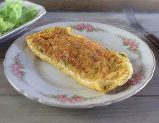 Menu Omelete Camarão