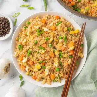 Arroz Frito com Vegetais