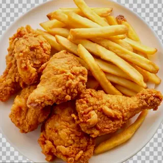 Menu Asas de Frango Crocante Prato / Chiken Wings Prato Com Bebida