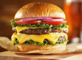 dubble patty hamburger