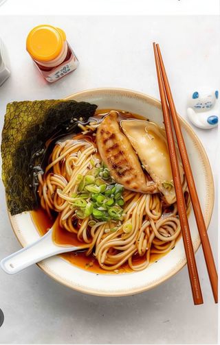 Korean Style Chicken Gyoza Ramen