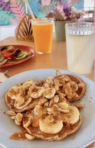 Panqueca de Aveia Manteiga de Amendoim