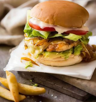 Hambúrguer de frango grelhado 