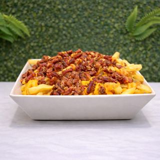 BATATA FRITA CHEDDAR E BACON