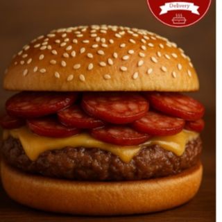 NOZ CALABURGER /SAUSAGE CHEESEBURGER