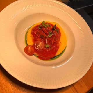 Pollo alla cacciatora com polenta