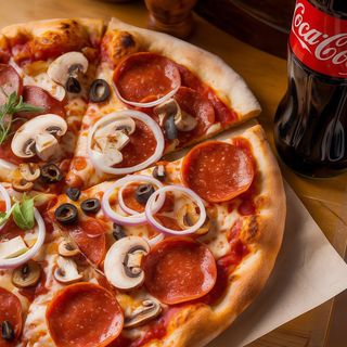 MENU CLÁSSICO: 1 pizza familiar + bebida 1 L 