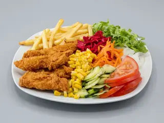 Menu crispy frango prato
