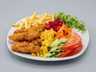 Menu crispy frango prato