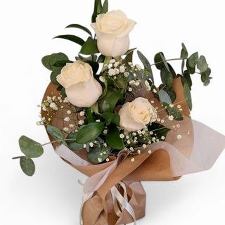 Ramo de 3 Rosas Branca