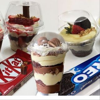 Copo da felicidade 300ml ( óreo ou kitkat)