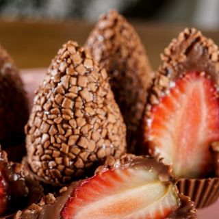 Coxinha de Morango brigadeiro