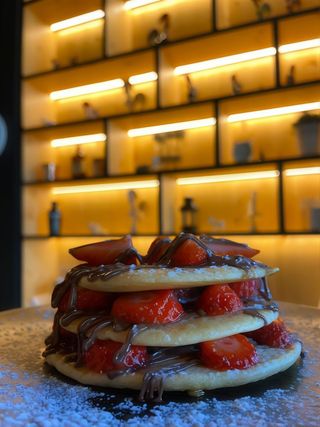 Panquecas com Nutella e Morangos